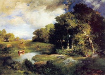A Pastoral Landscape Thomas Moran Oil Paintings